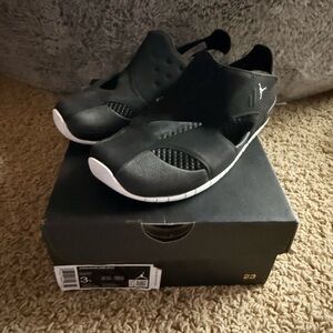 Jordan Black and White sandals/water shoes